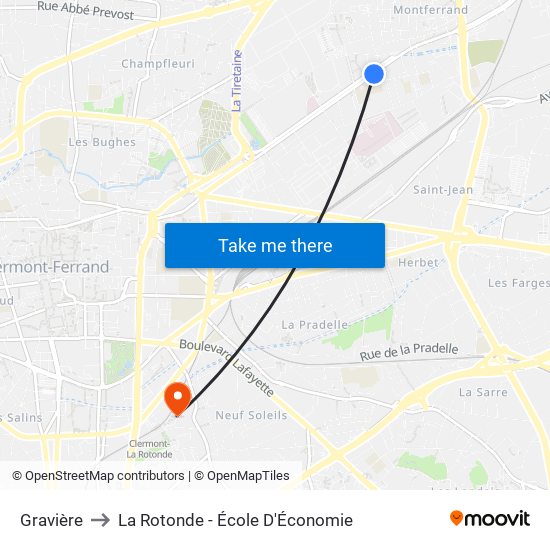 Gravière to La Rotonde - École D'Économie map