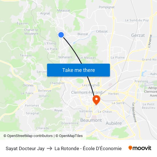 Sayat Docteur Jay to La Rotonde - École D'Économie map