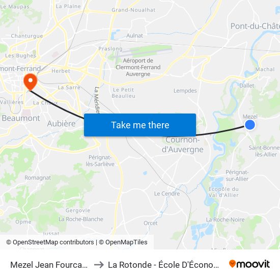 Mezel Jean Fourcade to La Rotonde - École D'Économie map