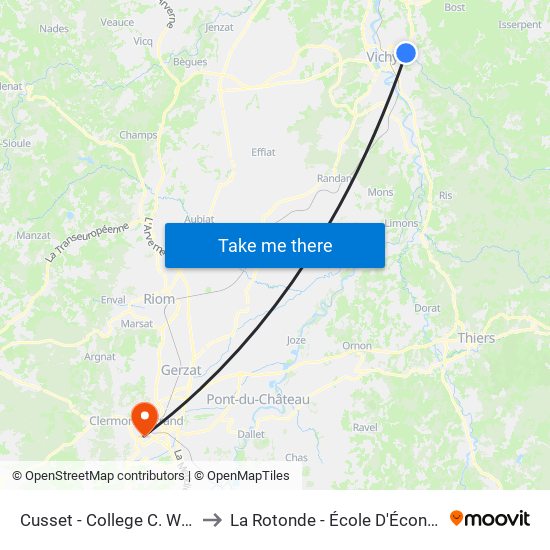 Cusset - College C. Weyer to La Rotonde - École D'Économie map