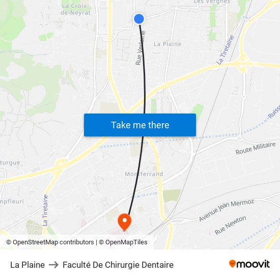 La Plaine to Faculté De Chirurgie Dentaire map