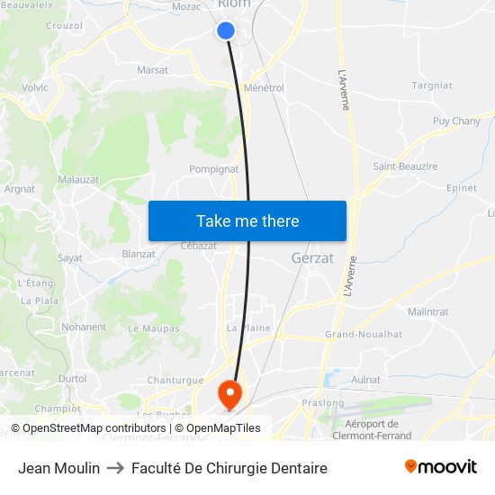 Jean Moulin to Faculté De Chirurgie Dentaire map