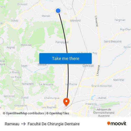 Rameau to Faculté De Chirurgie Dentaire map