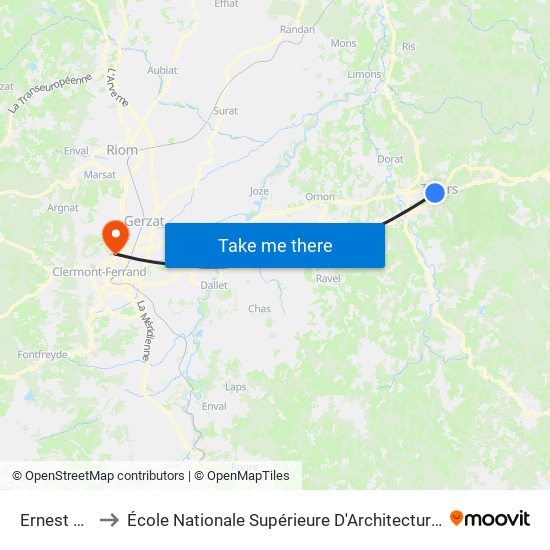 Ernest Grange to École Nationale Supérieure D'Architecture De Clermont-Ferrand map