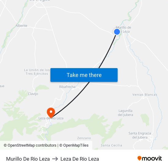 Murillo De Río Leza to Leza De Río Leza map