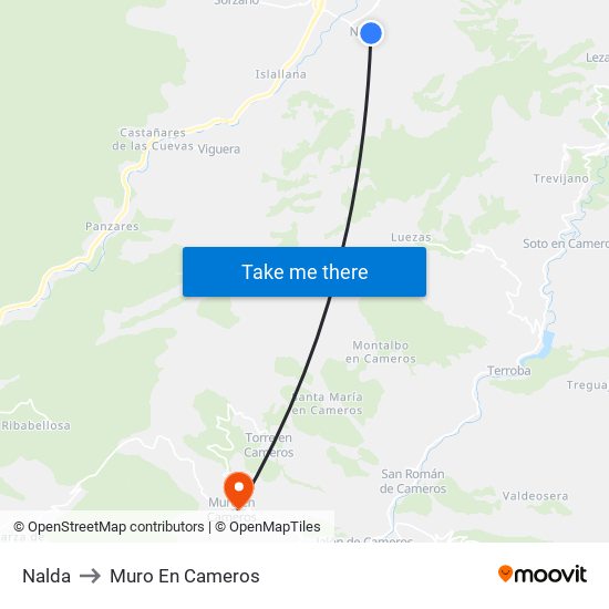 Nalda to Muro En Cameros map