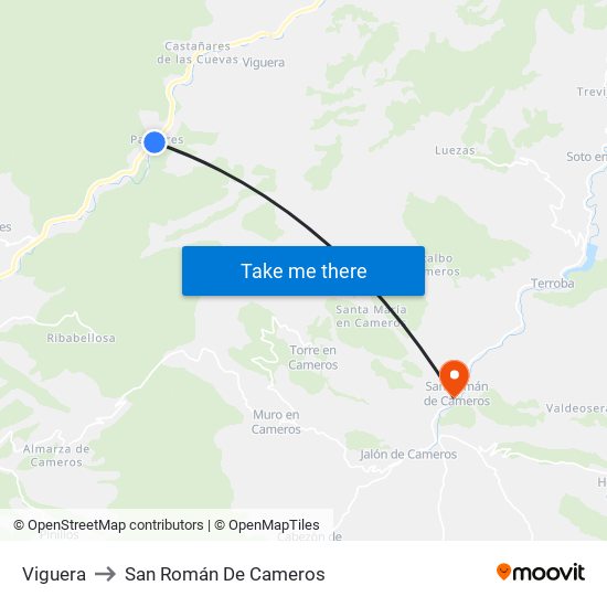 Viguera to San Román De Cameros map