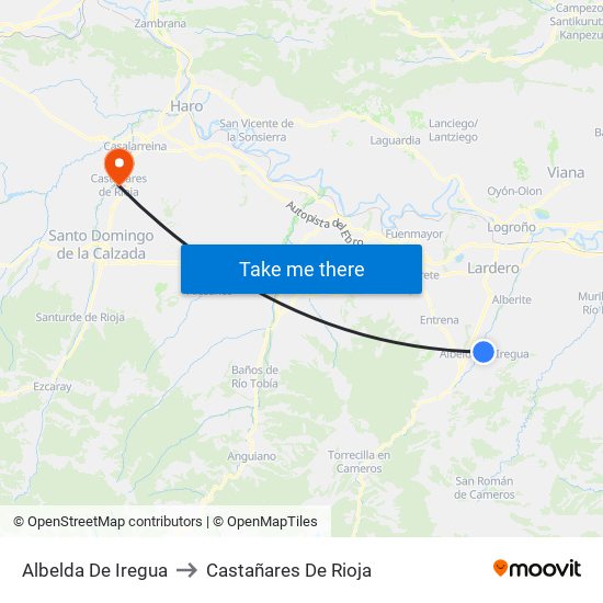 Albelda De Iregua to Castañares De Rioja map