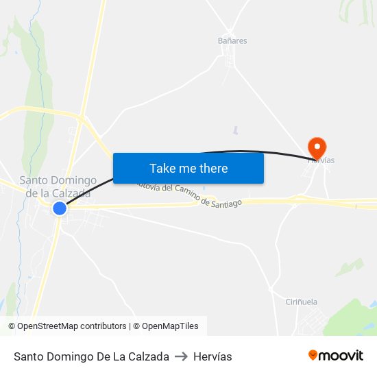 Santo Domingo De La Calzada to Hervías map