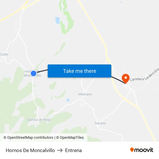 Hornos De Moncalvillo to Entrena map