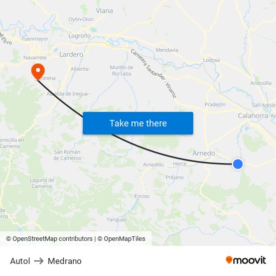 Autol to Medrano map