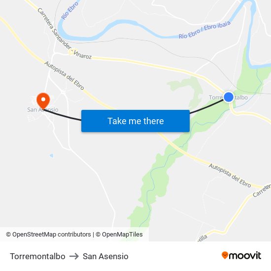 Torremontalbo to San Asensio map