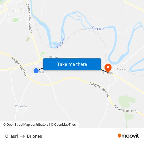 Ollauri to Briones map