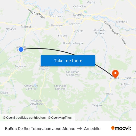 Baños De Rio Tobia-Juan Jose Alonso to Arnedillo map