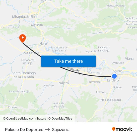 Palacio De Deportes to Sajazarra map