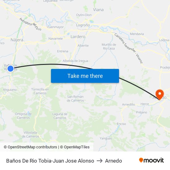 Baños De Rio Tobia-Juan Jose Alonso to Arnedo map