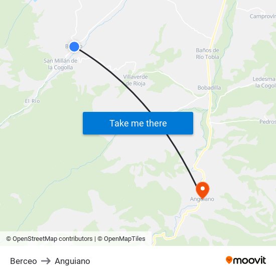 Berceo to Anguiano map