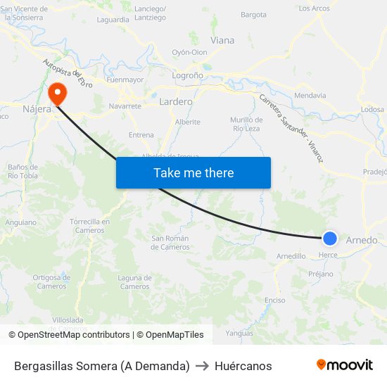 Bergasillas Somera (A Demanda) to Huércanos map
