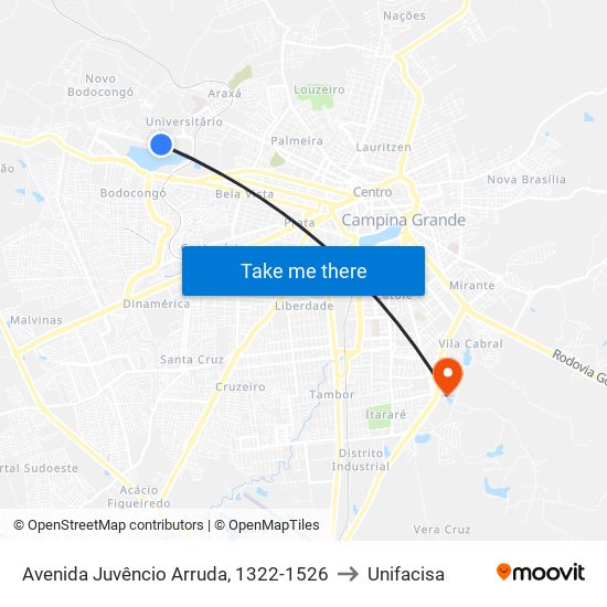 Avenida Juvêncio Arruda, 1322-1526 to Unifacisa map