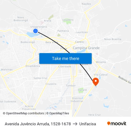 Avenida Juvêncio Arruda, 1528-1678 to Unifacisa map