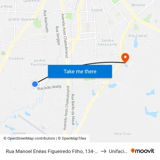 Rua Manoel Enéas Figueiredo Filho, 134-152 to Unifacisa map
