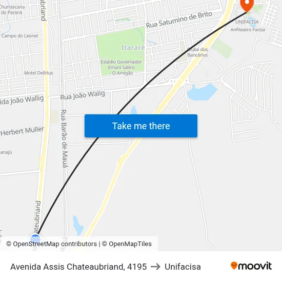 Avenida Assis Chateaubriand, 4195 to Unifacisa map