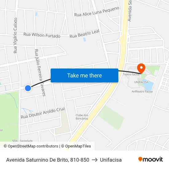 Avenida Saturnino De Brito, 810-850 to Unifacisa map