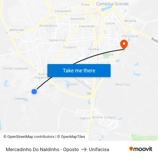Mercadinho Do Naldinho - Oposto to Unifacisa map