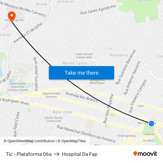 Tic - Plataforma 06a to Hospital Da Fap map