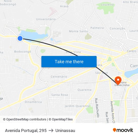 Avenida Portugal, 295 to Uninassau map