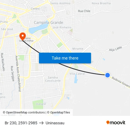 Br 230, 2591-2985 to Uninassau map