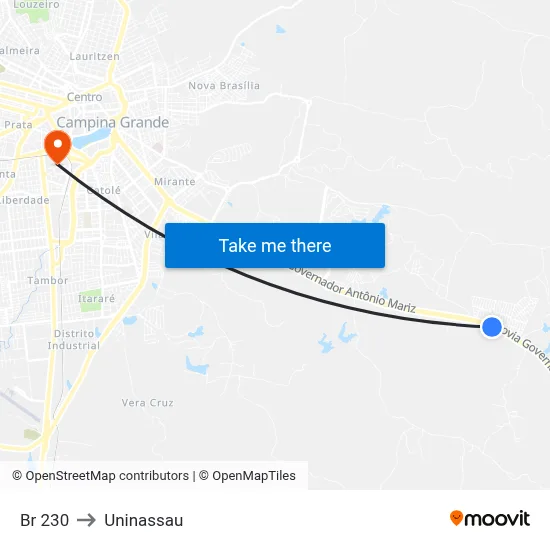 Br 230 to Uninassau map