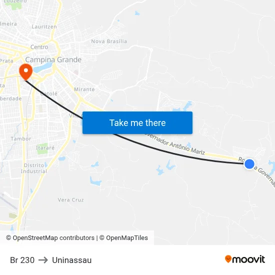 Br 230 to Uninassau map