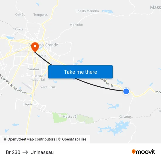 Br 230 to Uninassau map