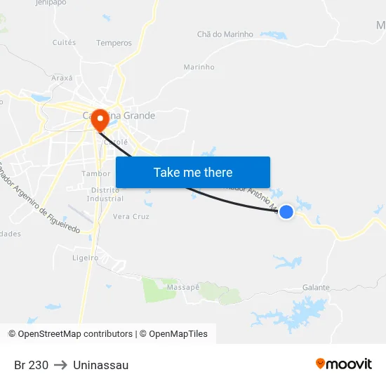 Br 230 to Uninassau map