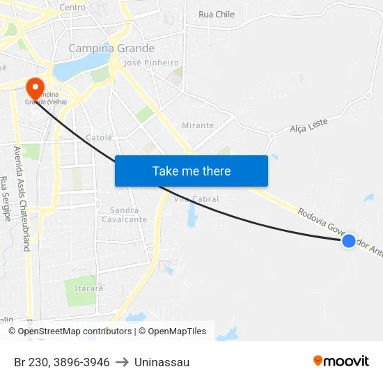 Br 230, 3896-3946 to Uninassau map