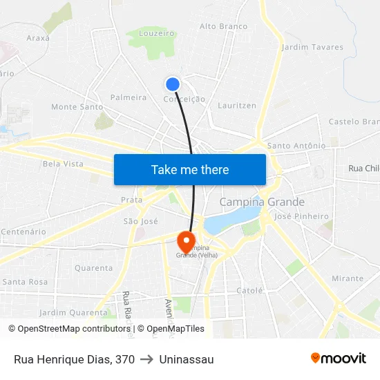 Rua Henrique Dias, 370 to Uninassau map