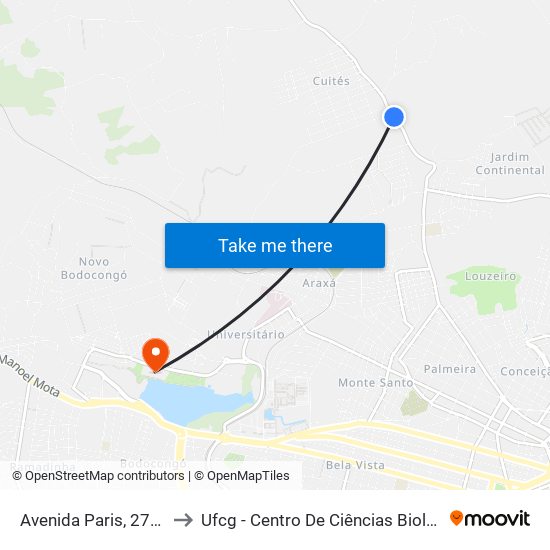 Avenida Paris, 2727 - Oposto to Ufcg - Centro De Ciências Biológicas E Da Saúde map