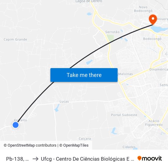 Pb-138, 907 to Ufcg - Centro De Ciências Biológicas E Da Saúde map