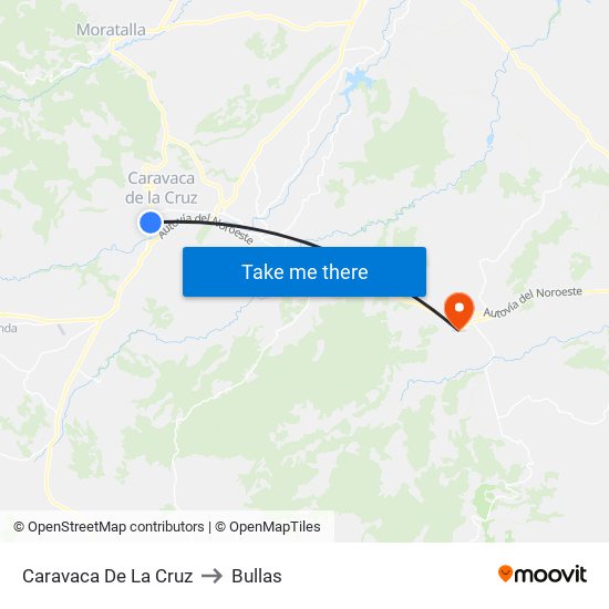 Caravaca De La Cruz to Bullas map