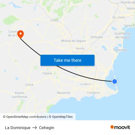 La Dominique to Cehegín map
