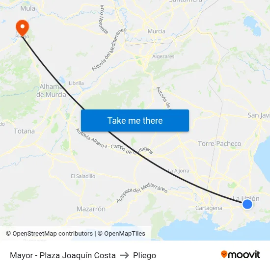 Mayor - Plaza Joaquín Costa to Pliego map