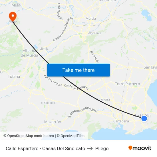 Calle Espartero - Casas Del Sindicato to Pliego map