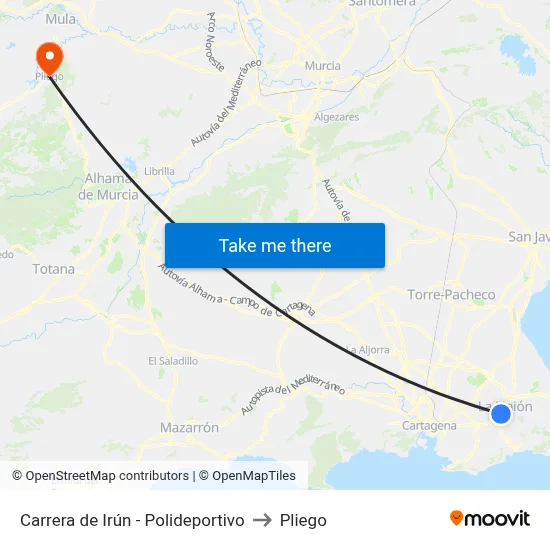 Carrera de Irún - Polideportivo to Pliego map