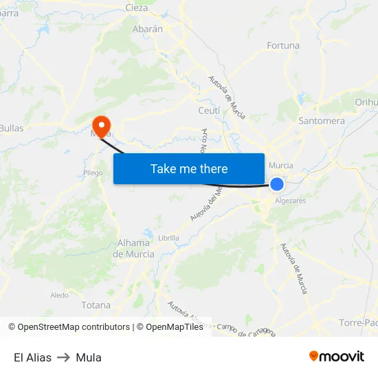 El Alias to Mula map