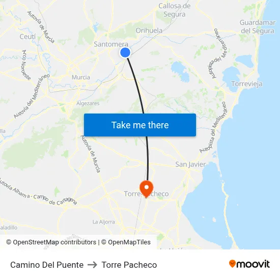 Camino Del Puente to Torre Pacheco map