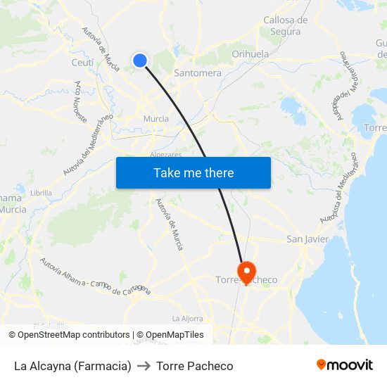 La Alcayna (Farmacia) to Torre Pacheco map