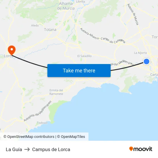 La Guía to Campus de Lorca map