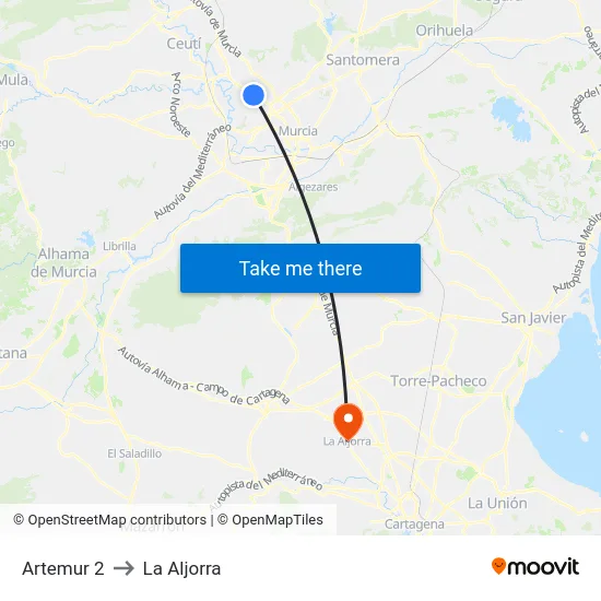 Artemur 2 to La Aljorra map