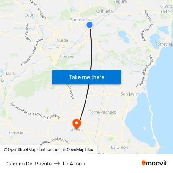Camino Del Puente to La Aljorra map